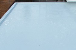 Fibreglass flat roof